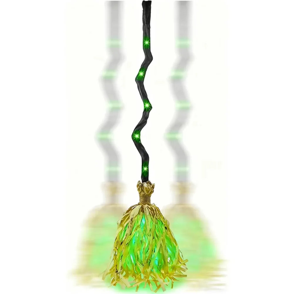 Glowing Animated Witch Broom