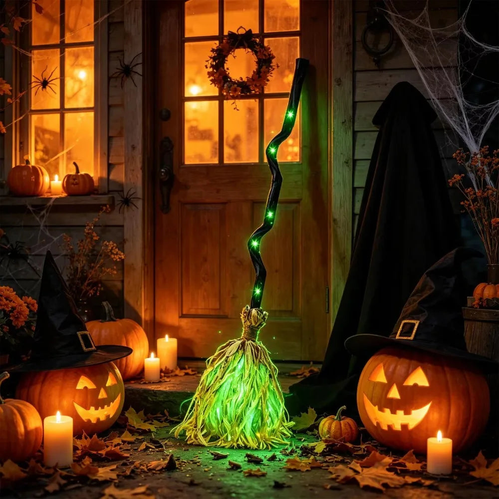 Glowing Animated Witch Broom