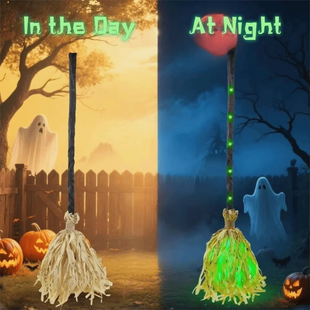 Glowing Animated Witch Broom