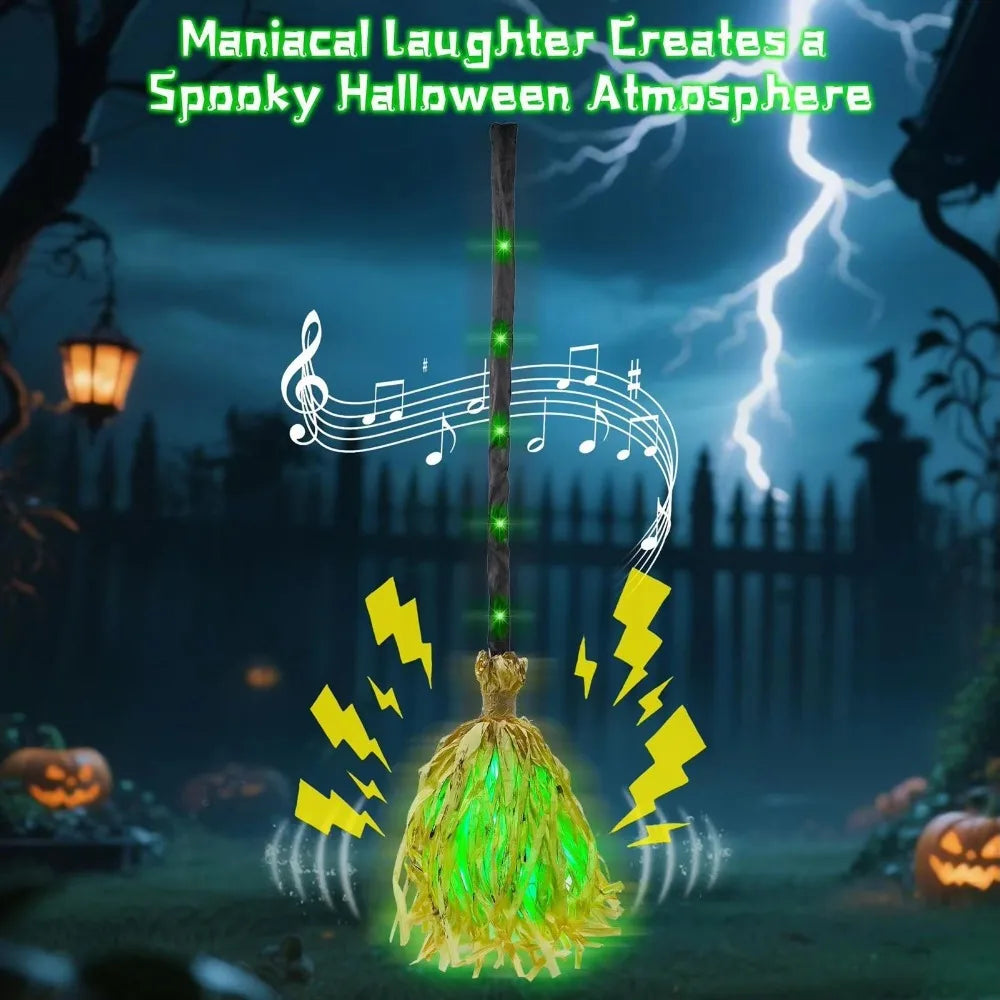 Glowing Animated Witch Broom